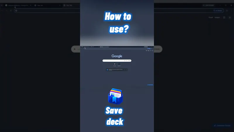 SaveDeck — Visual Bookmark Dashboard screenshot 1 (video preview)