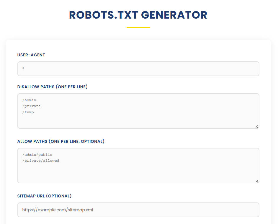 Robots.txt Generator gallery image