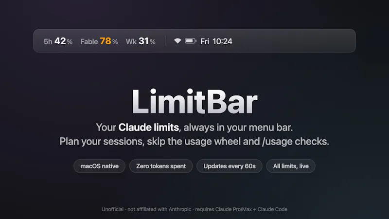 LimitBar screenshot 1