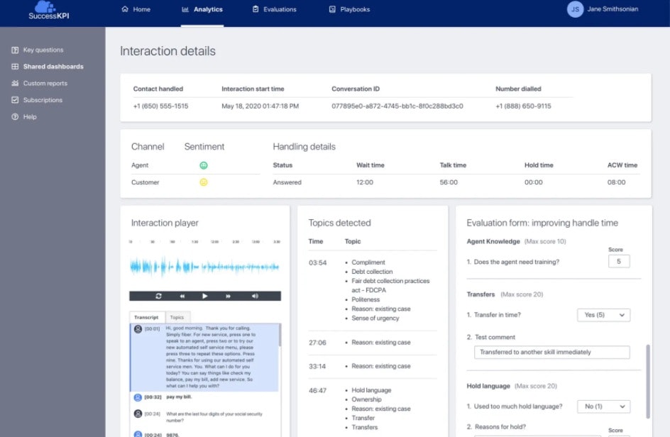 SuccessKPI - Conversation Analytics gallery image