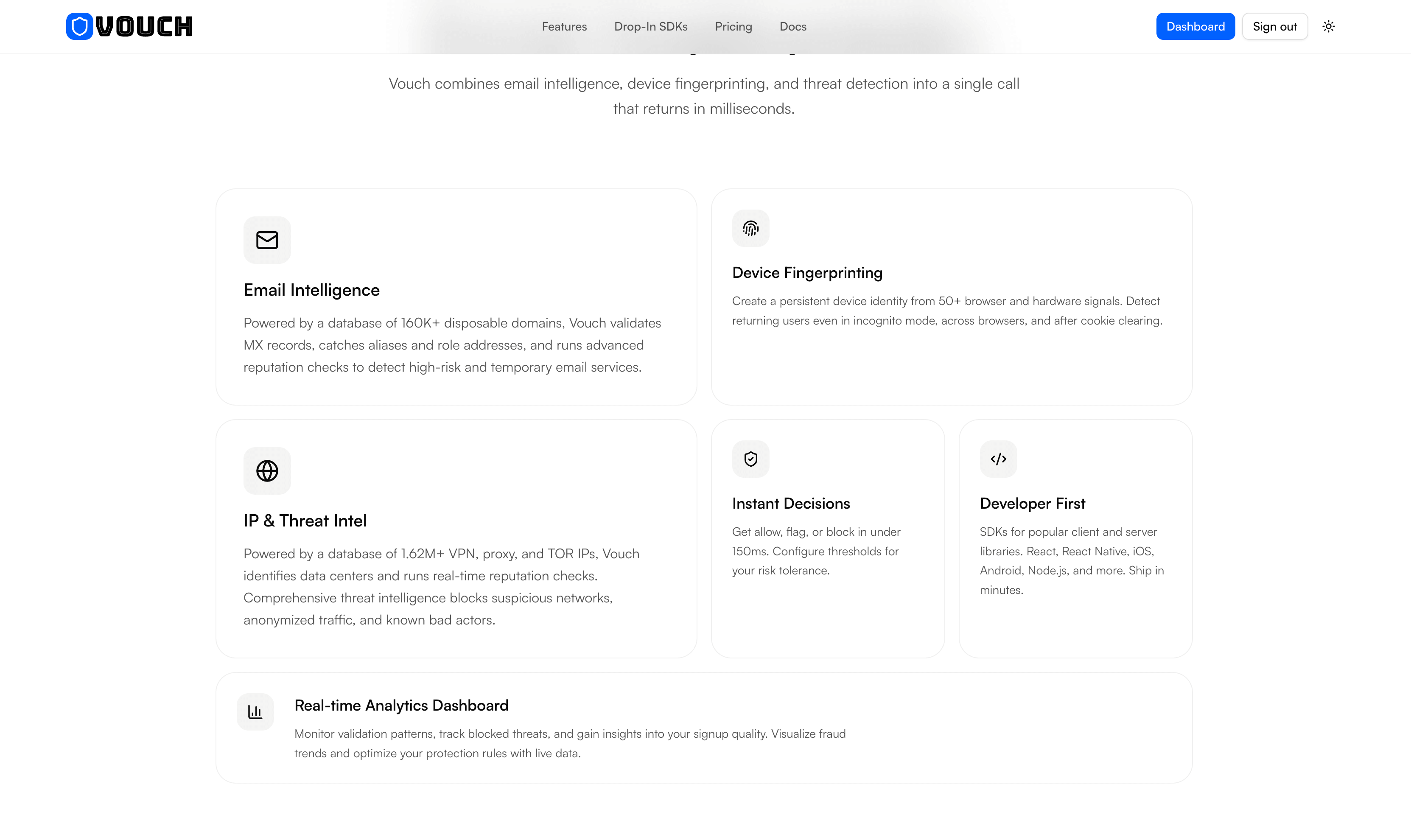Vouch - Screenshot 2 showing product features and functionality