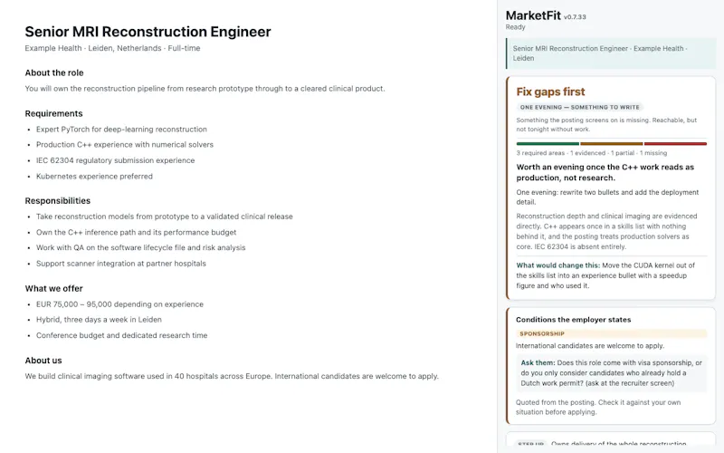 MarketFit Job Lens screenshot 2