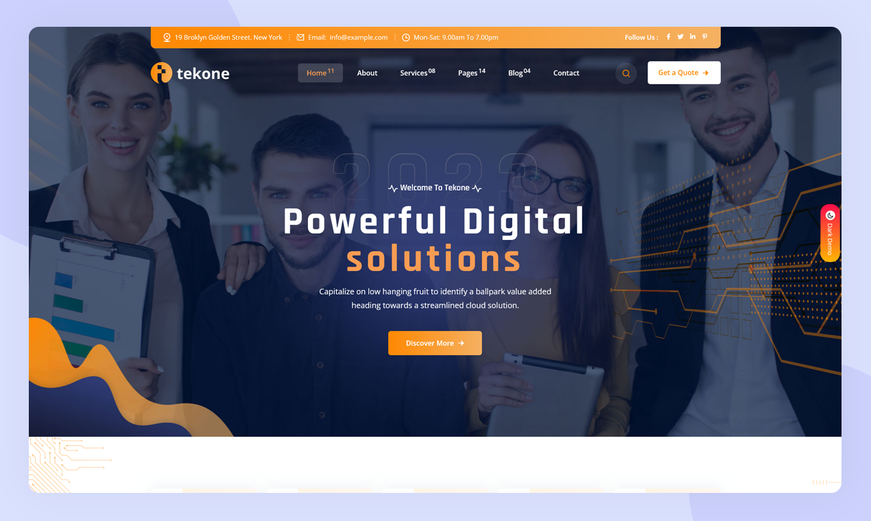 Tekone - It Solutions & Technology WordPress -thema media 2