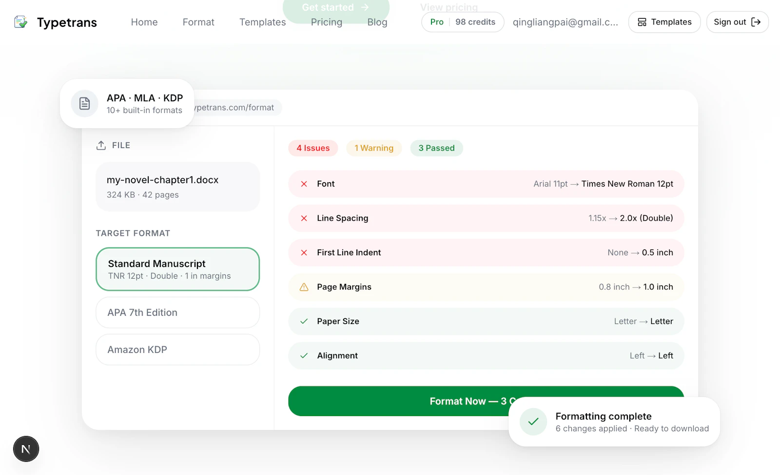 Typetrans screenshot 2