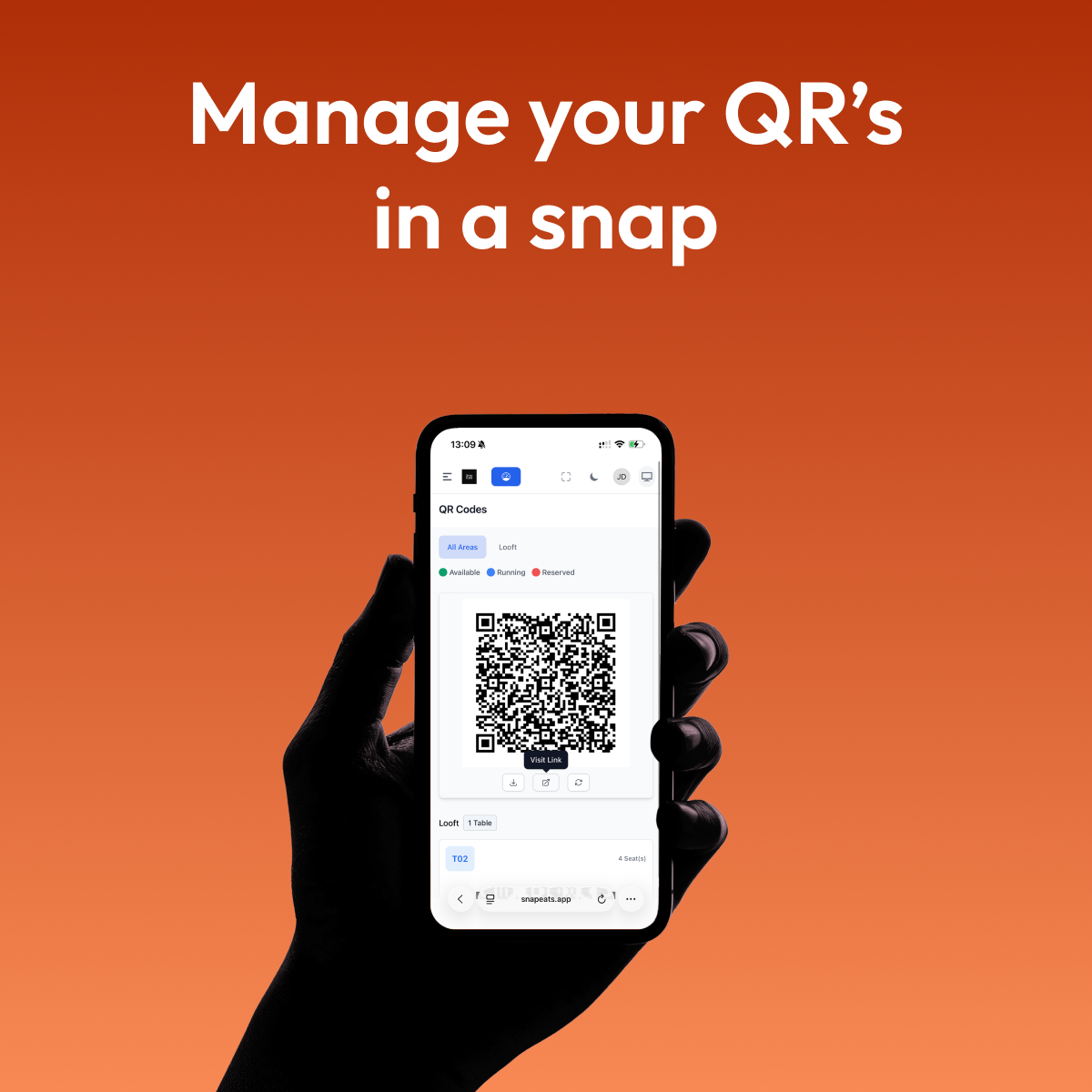 Snap Eats - Restaurant platform - Screenshot 4 showing product features and functionality