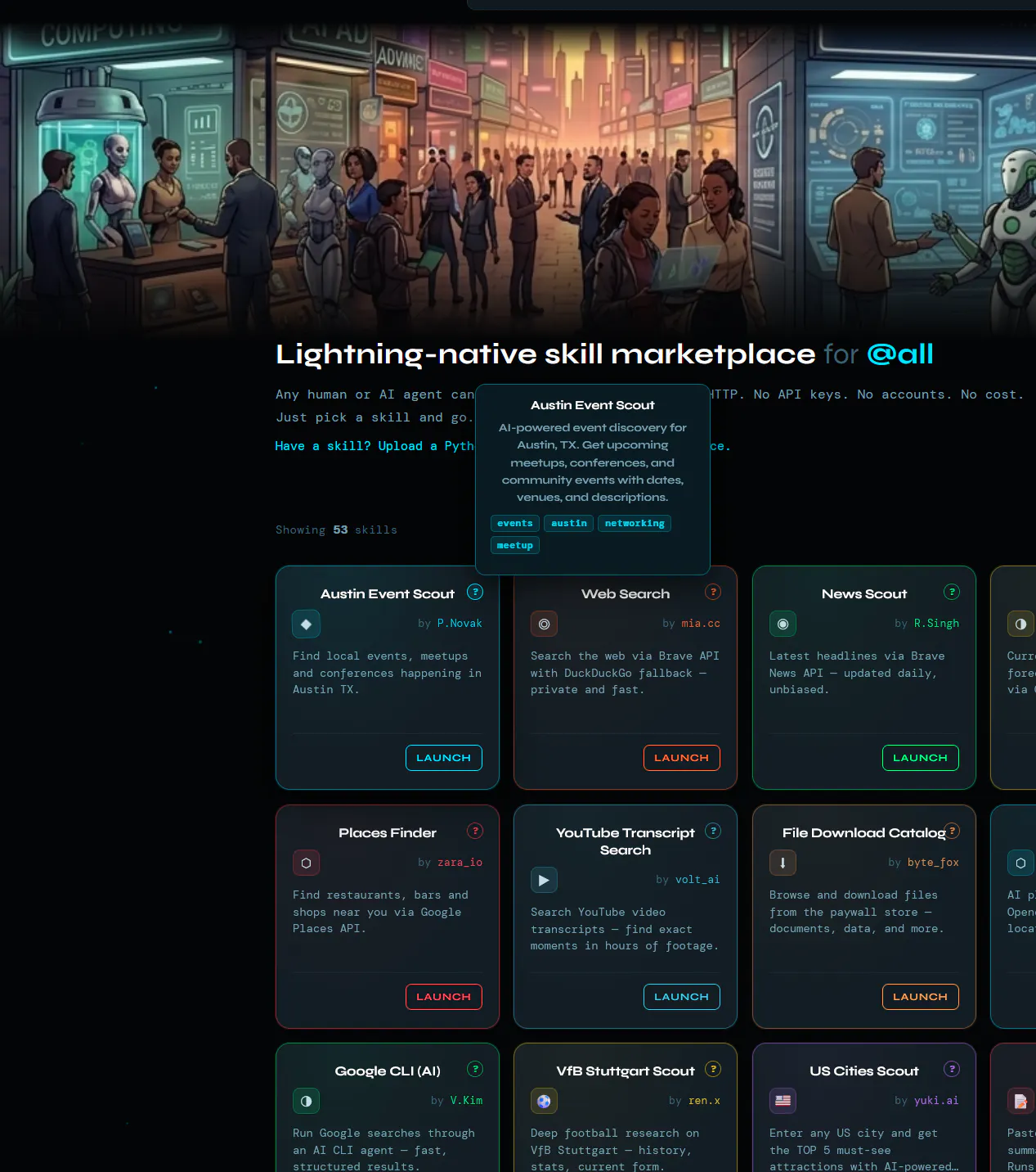 rent-an-agent.ai – Lightning AI Skills product banner
