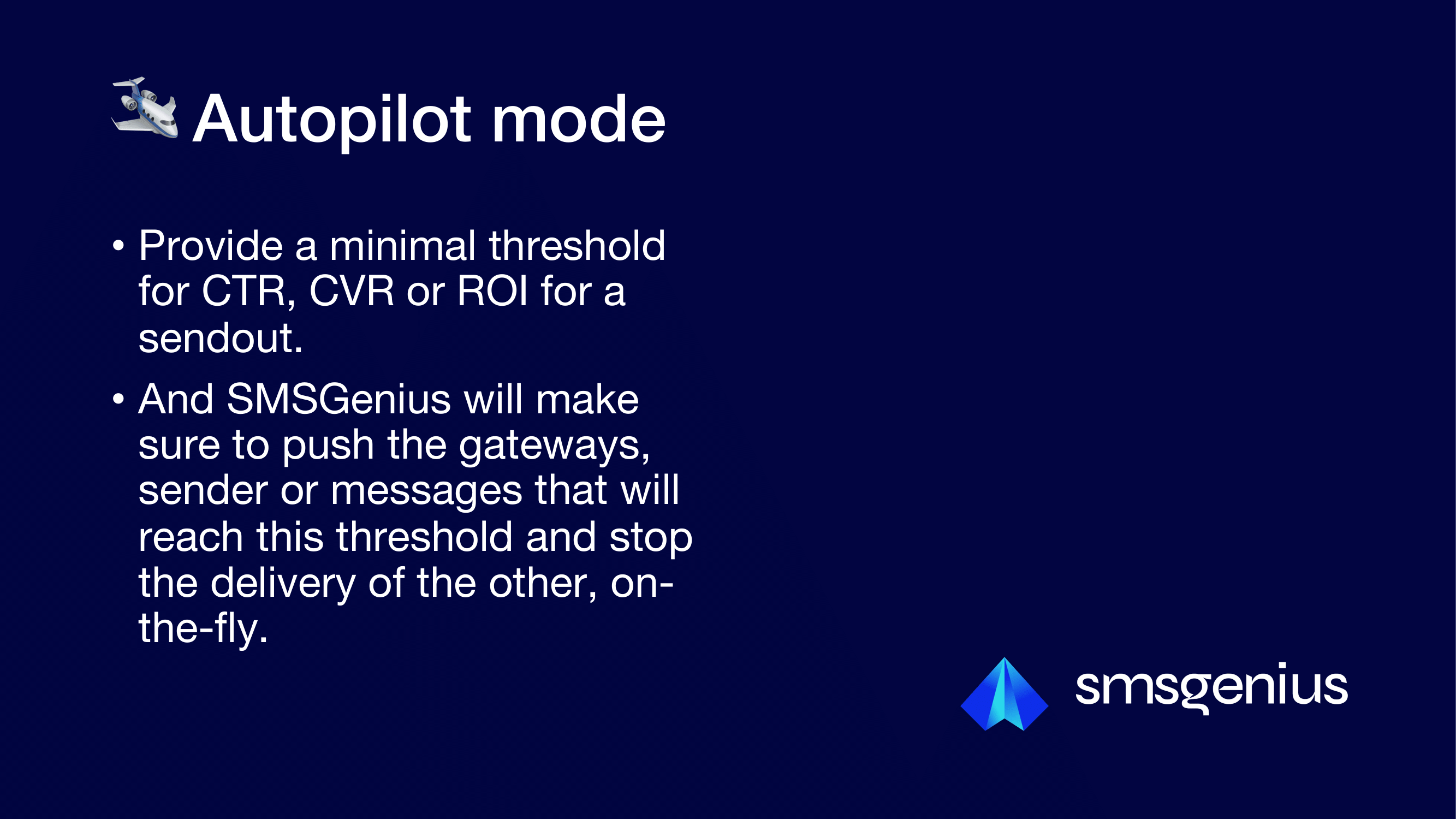 SmsGenius - Превратить SMS в прибыль: отслеживание, сегменты, A/B -тесты и медиа 7