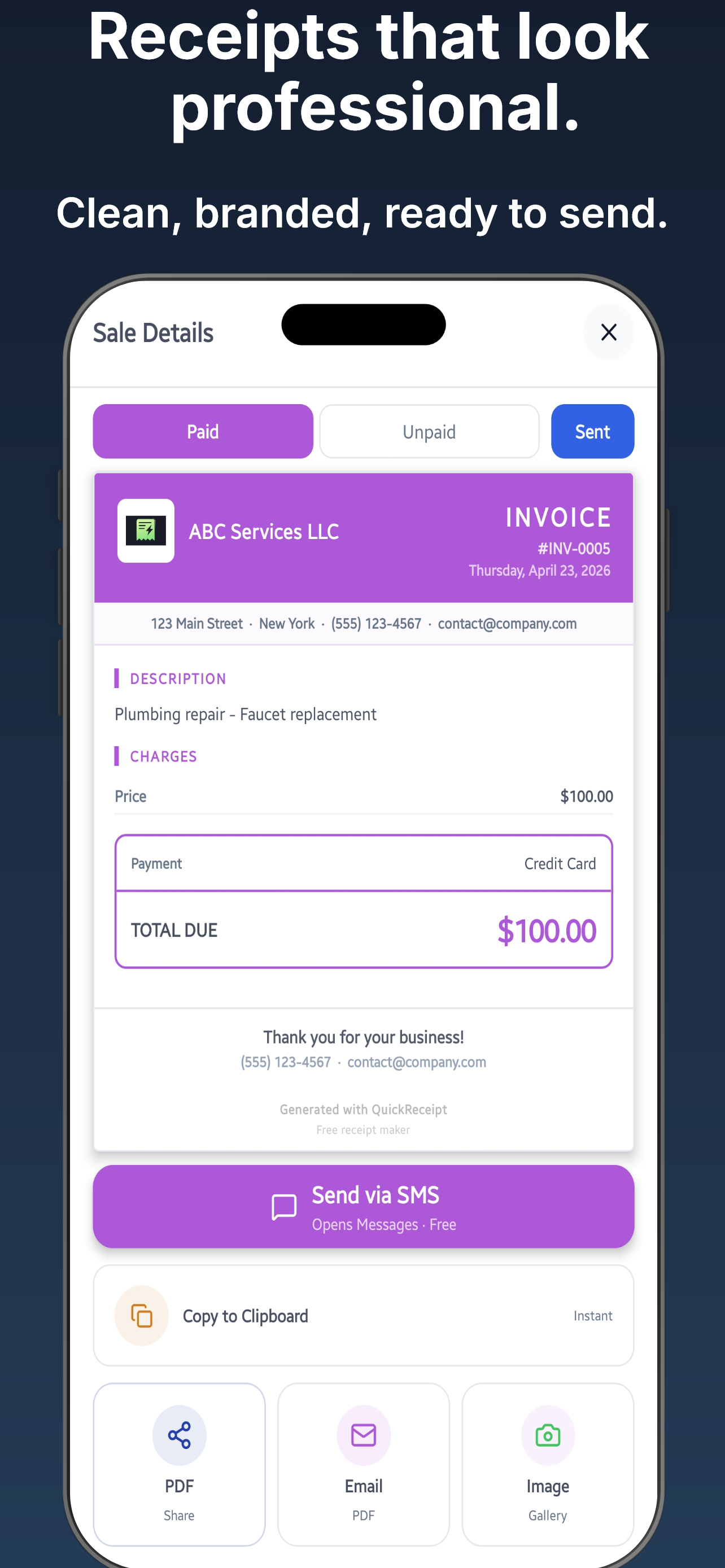 Receipt Maker - QuickReceipt gallery image