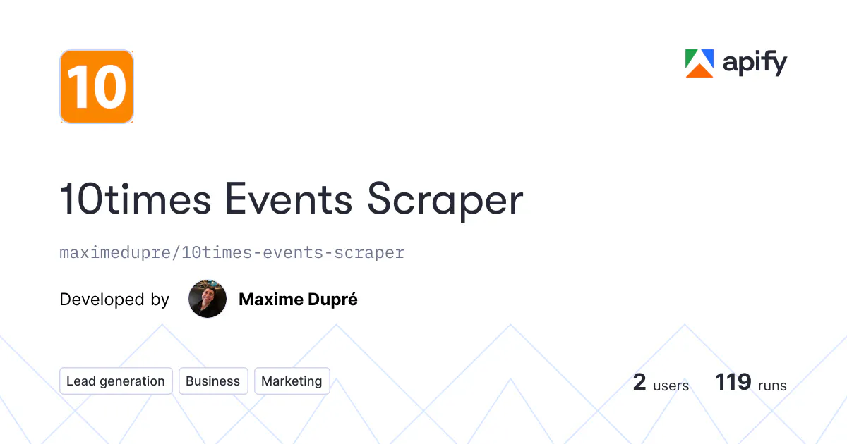 10times Events Scraper gallery image