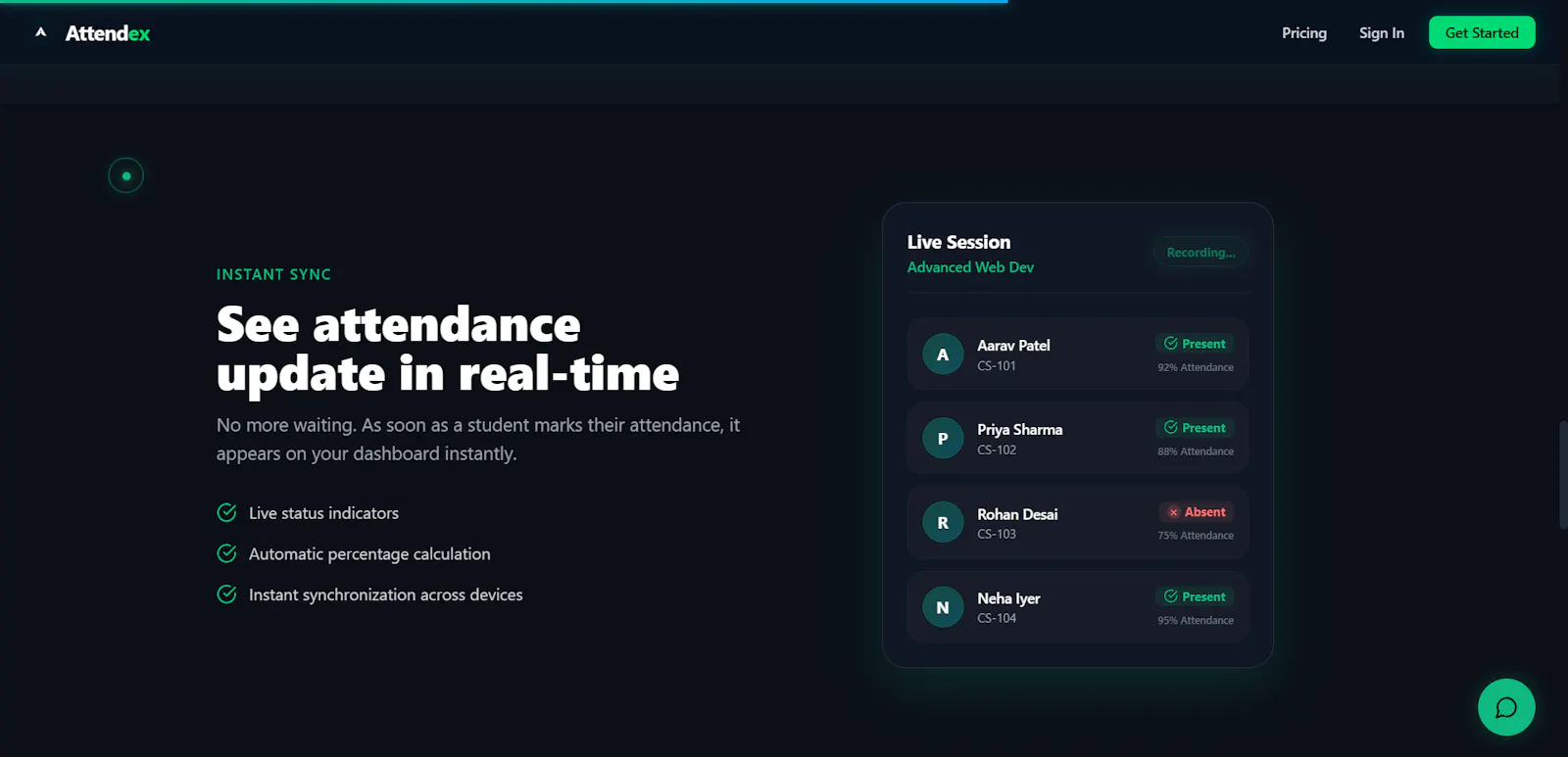 Attendex screenshot 2