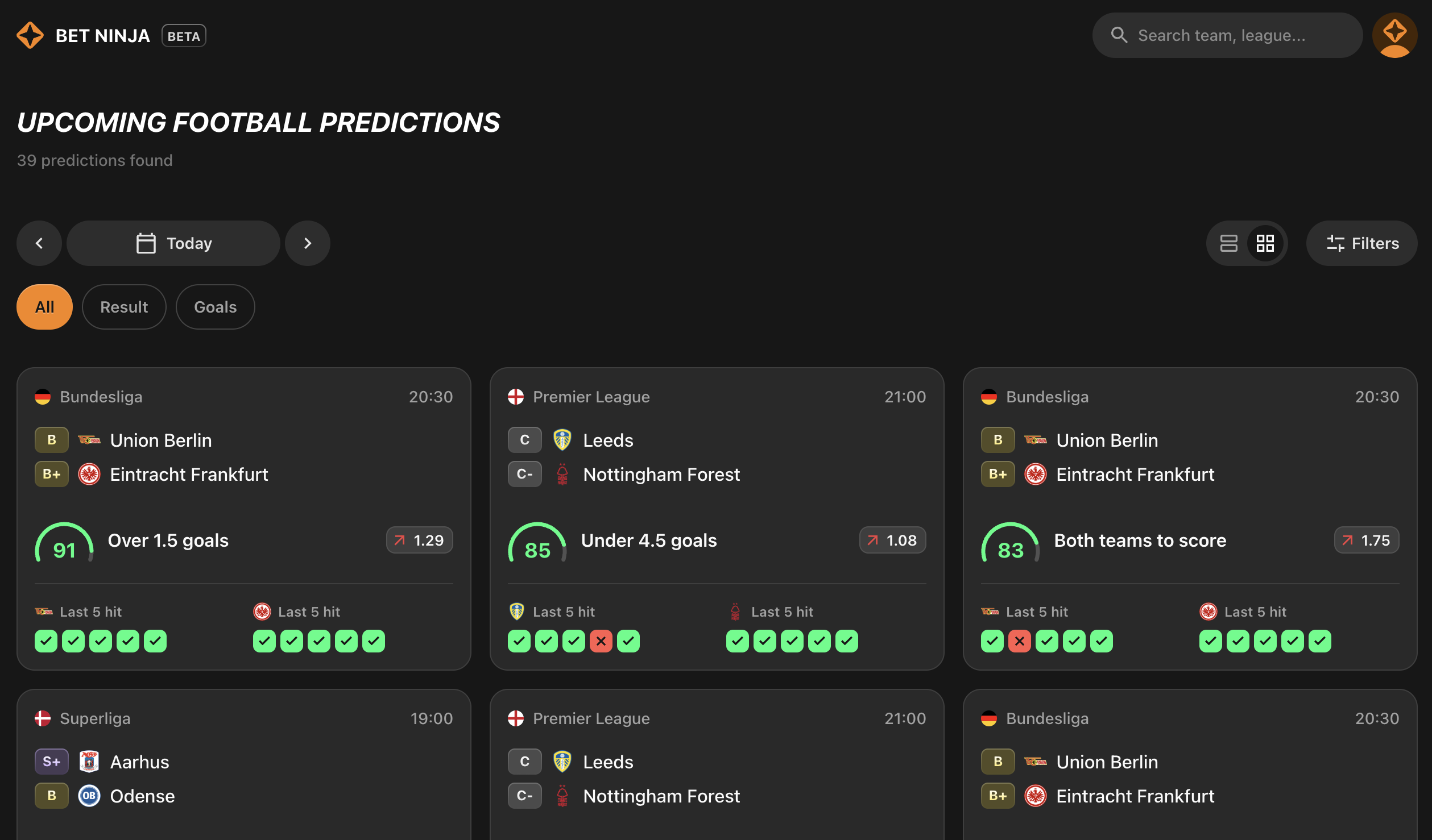 Bet Ninja - Screenshot 2 showing product features and functionality