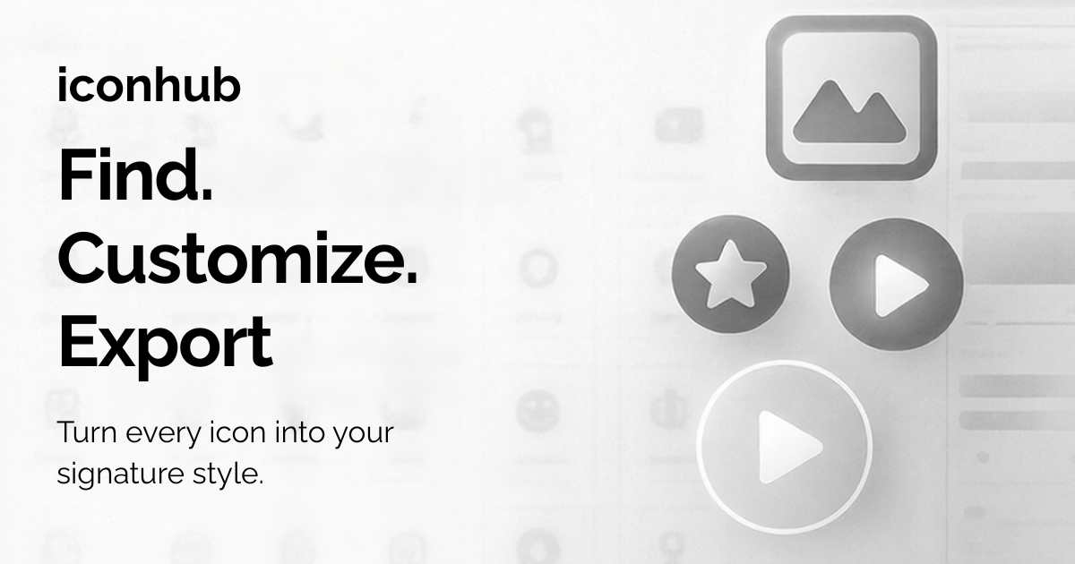 Iconhub - Main screenshot showing features and interface