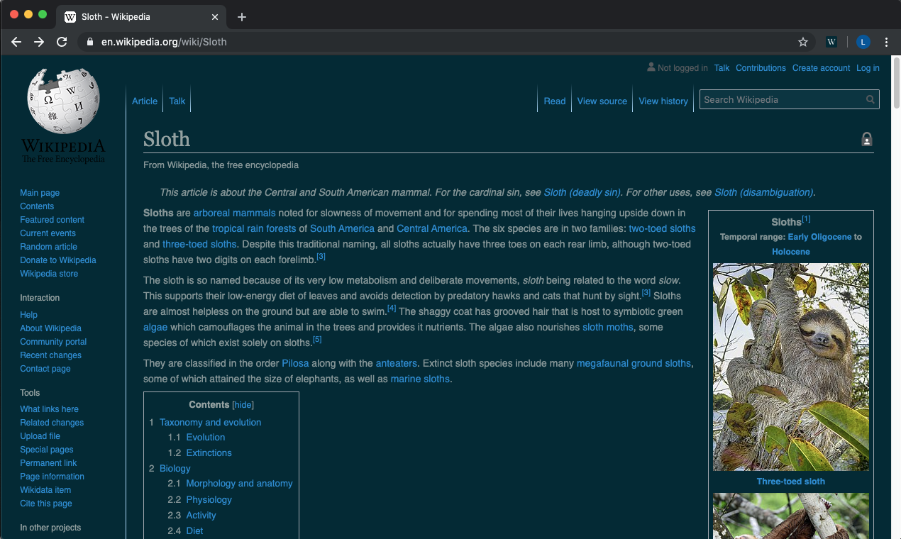 Wikipedia Dark Mode gallery image