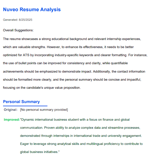 Média Nuveo - Upload your resume - Get instant AI feedback & PDF report 3