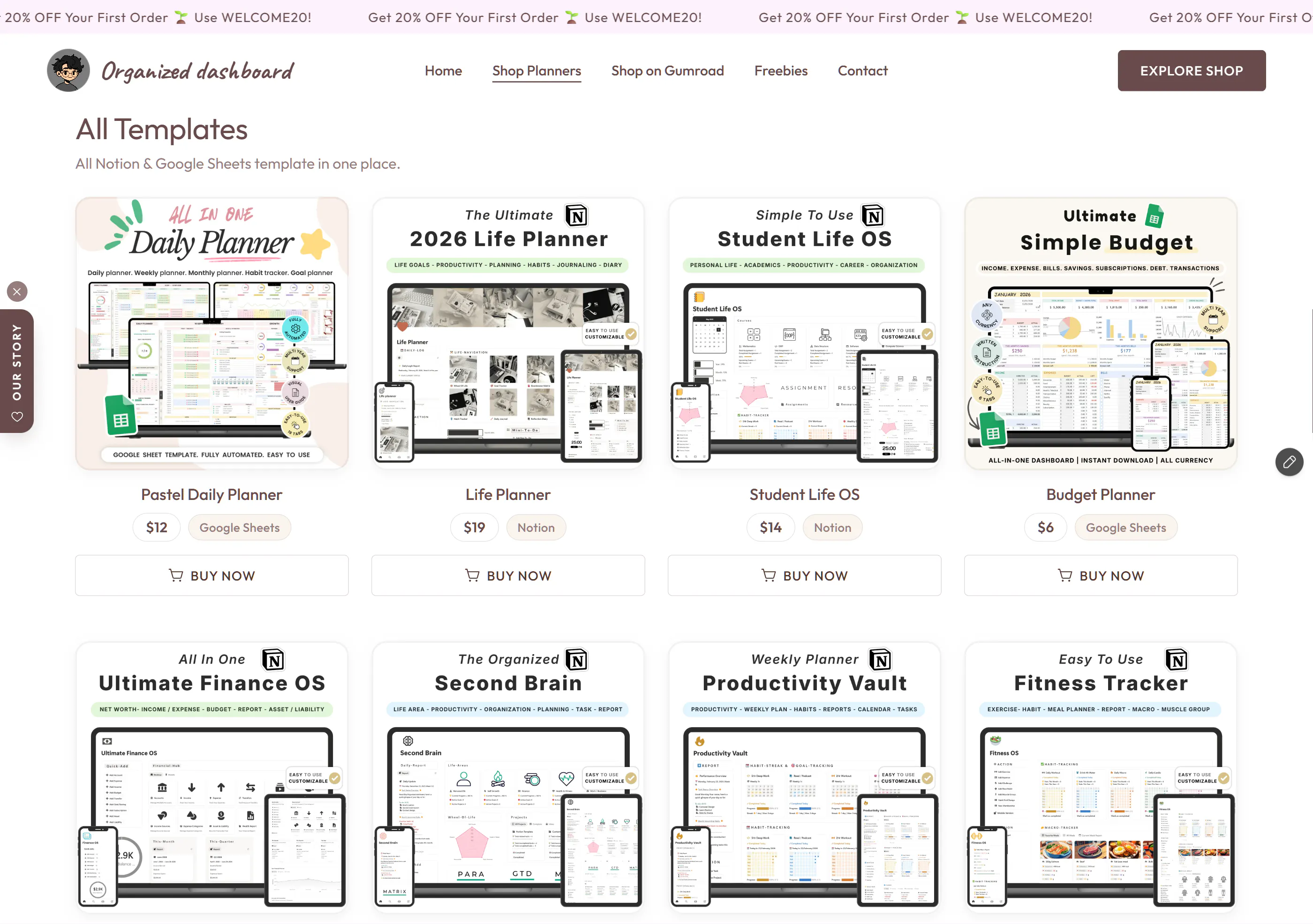 Digital planner hub gallery image