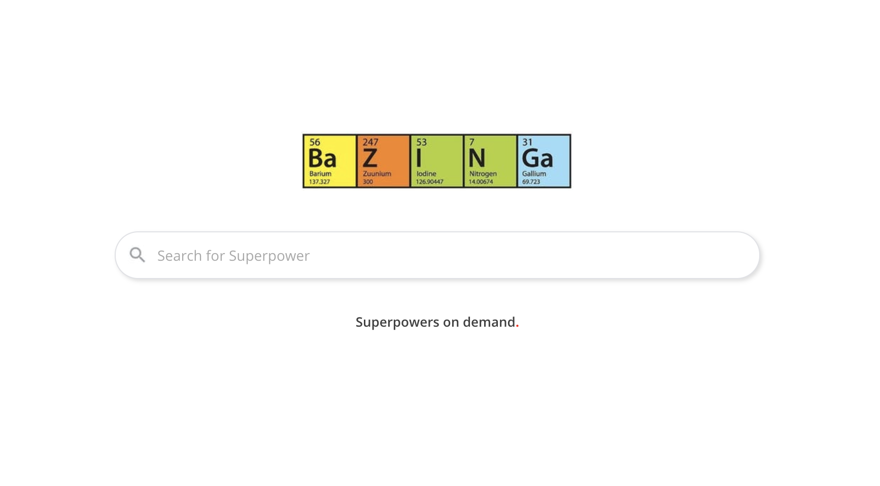 A Search Engine for Superpowers. gallery image