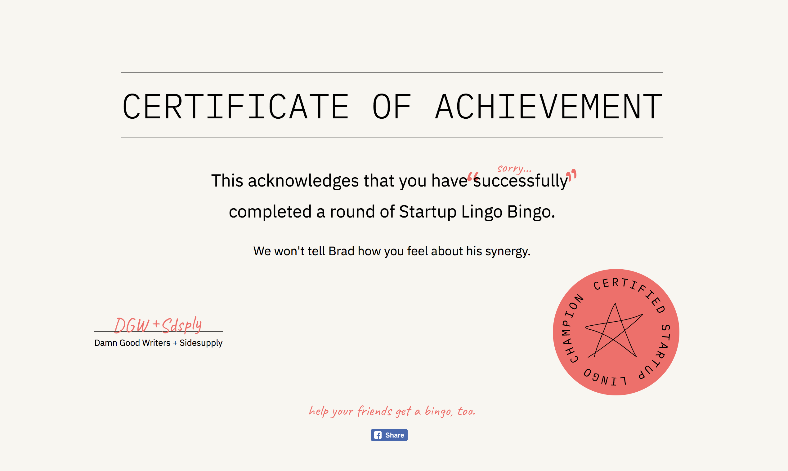 Startup Lingo Bingo gallery image