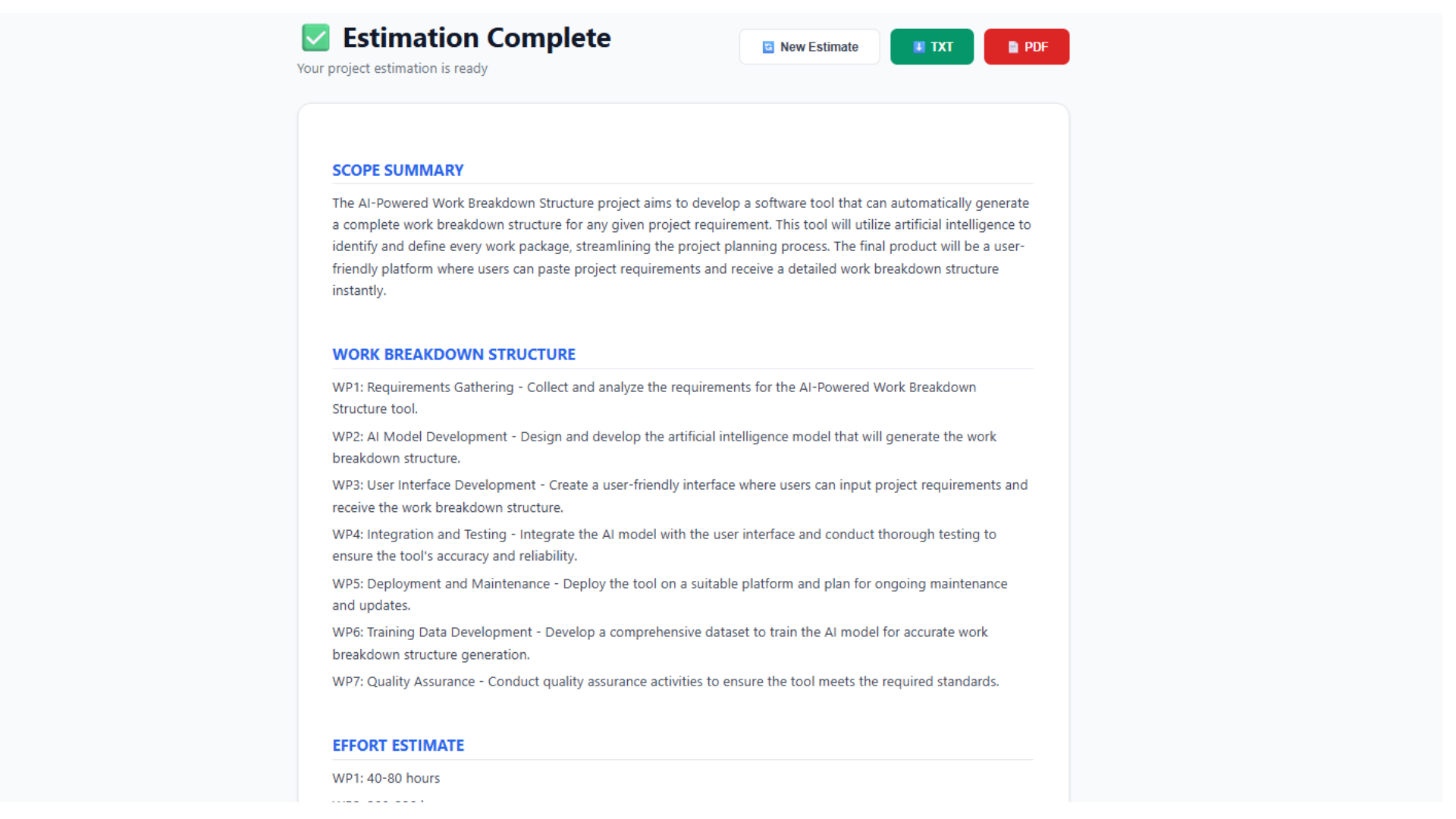 EstimateAI gallery image