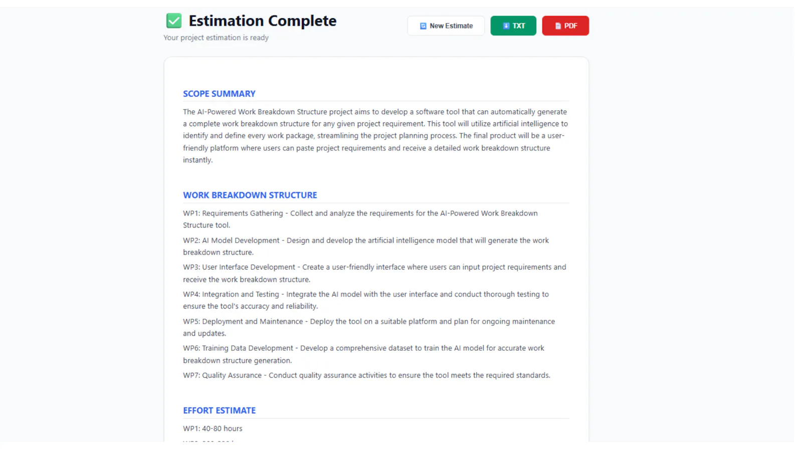 EstimateAI screenshot 4