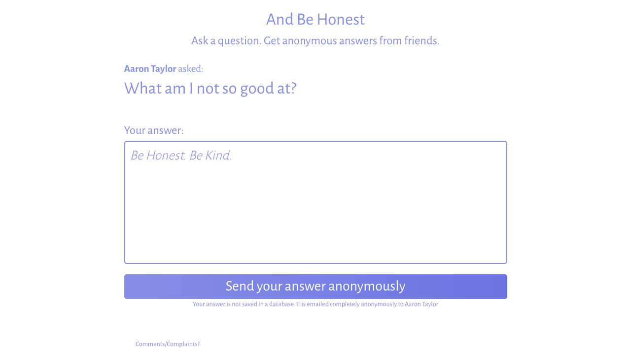 And Be Honest gallery image