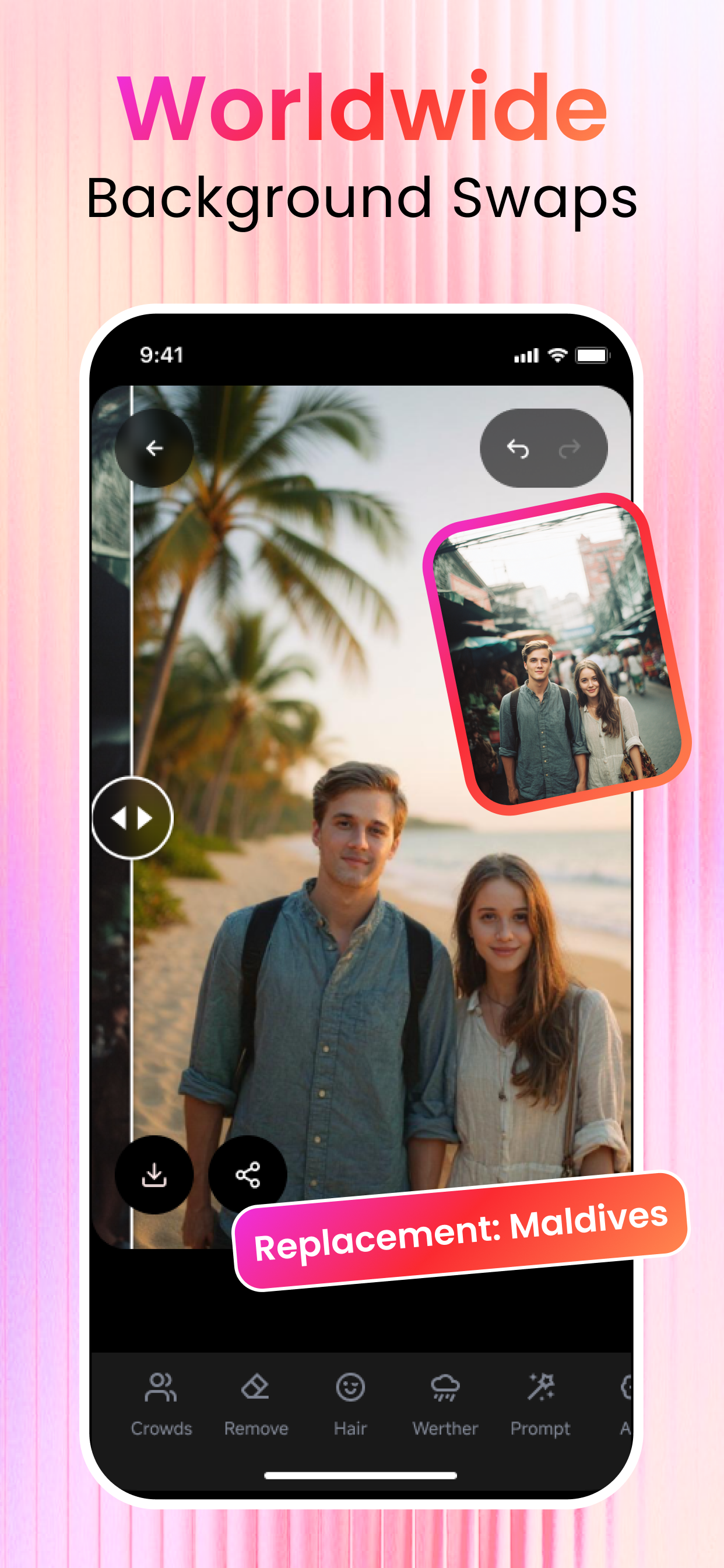 Média ClearCrowds - Remove crowds, wires, and photobombs — keep the moment. 7