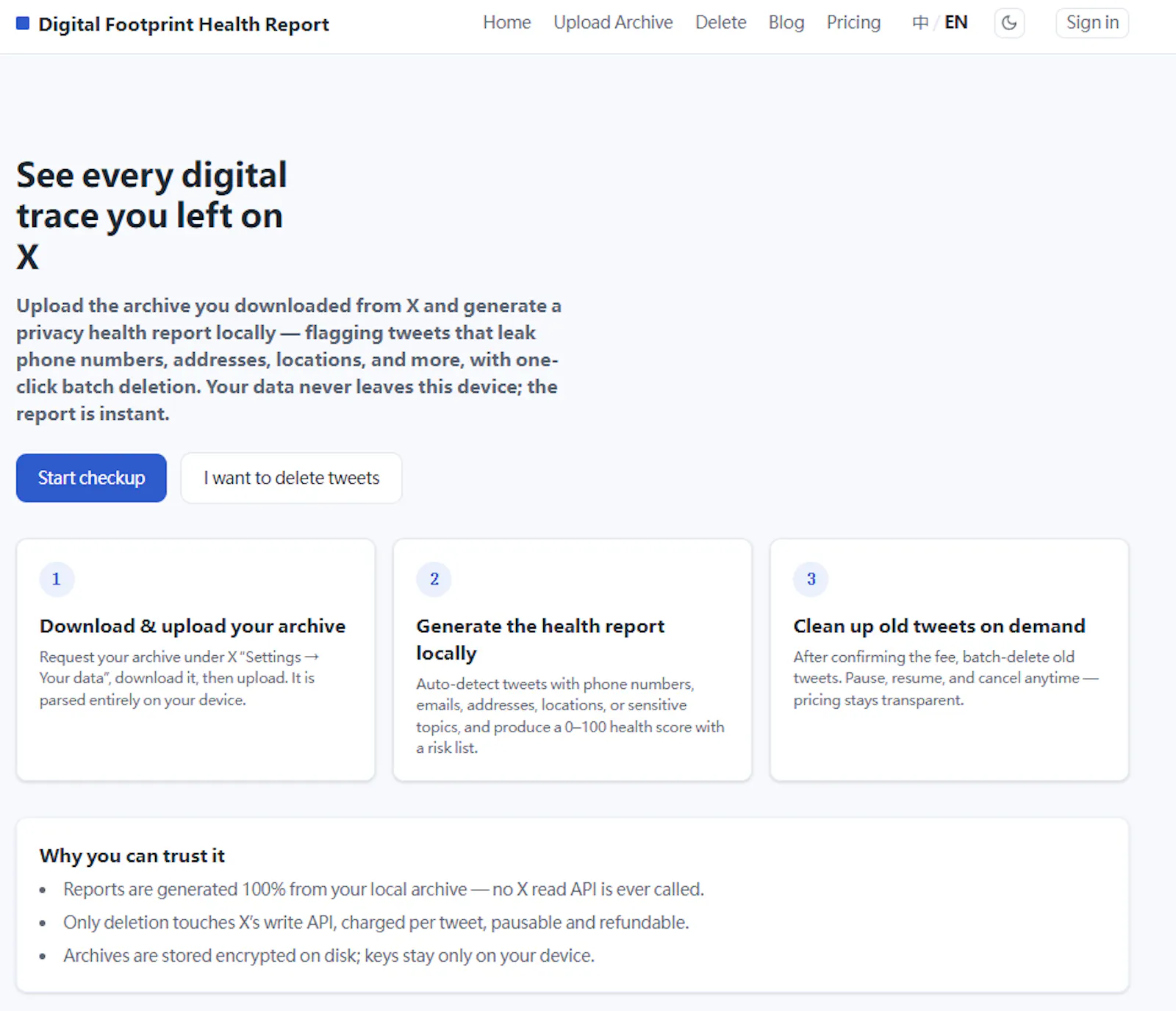 Digital Footprint Health screenshot 1