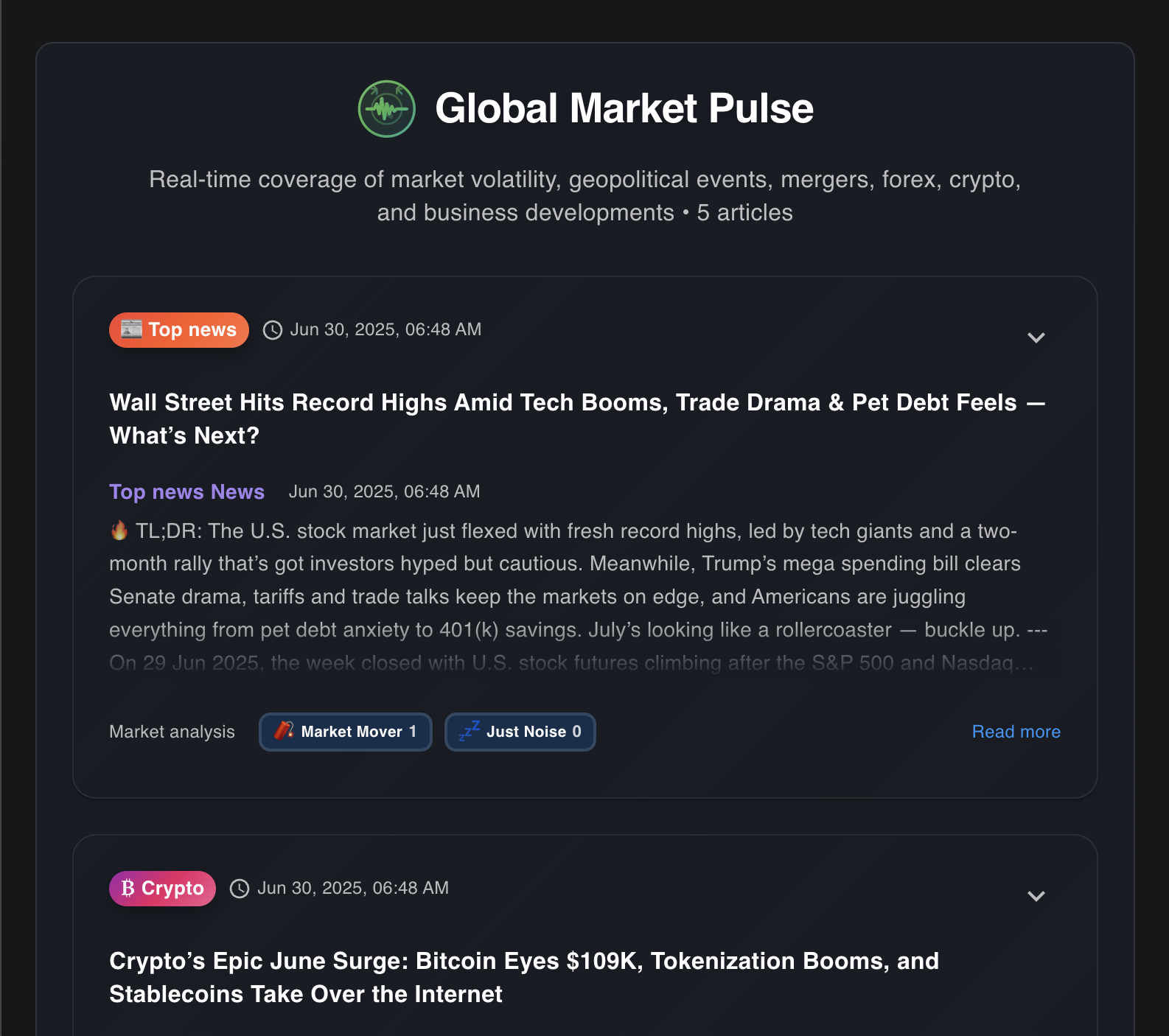 StockVibes.ai - Sentire il mercato.Scambia l'atmosfera. media 5