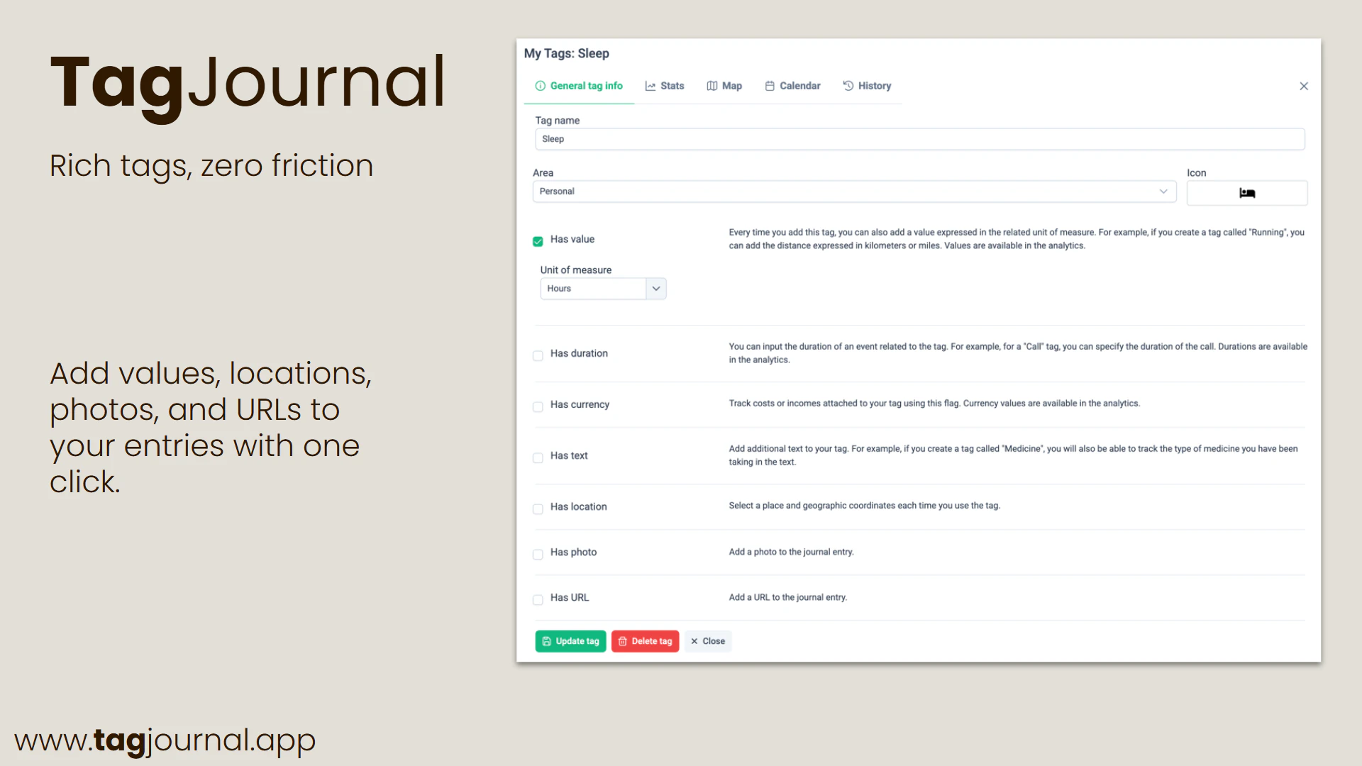 TagJournal screenshot 2