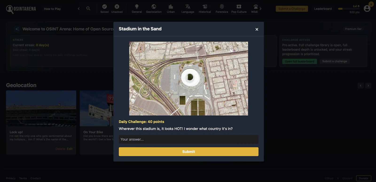 OSINT Arena screenshot 2