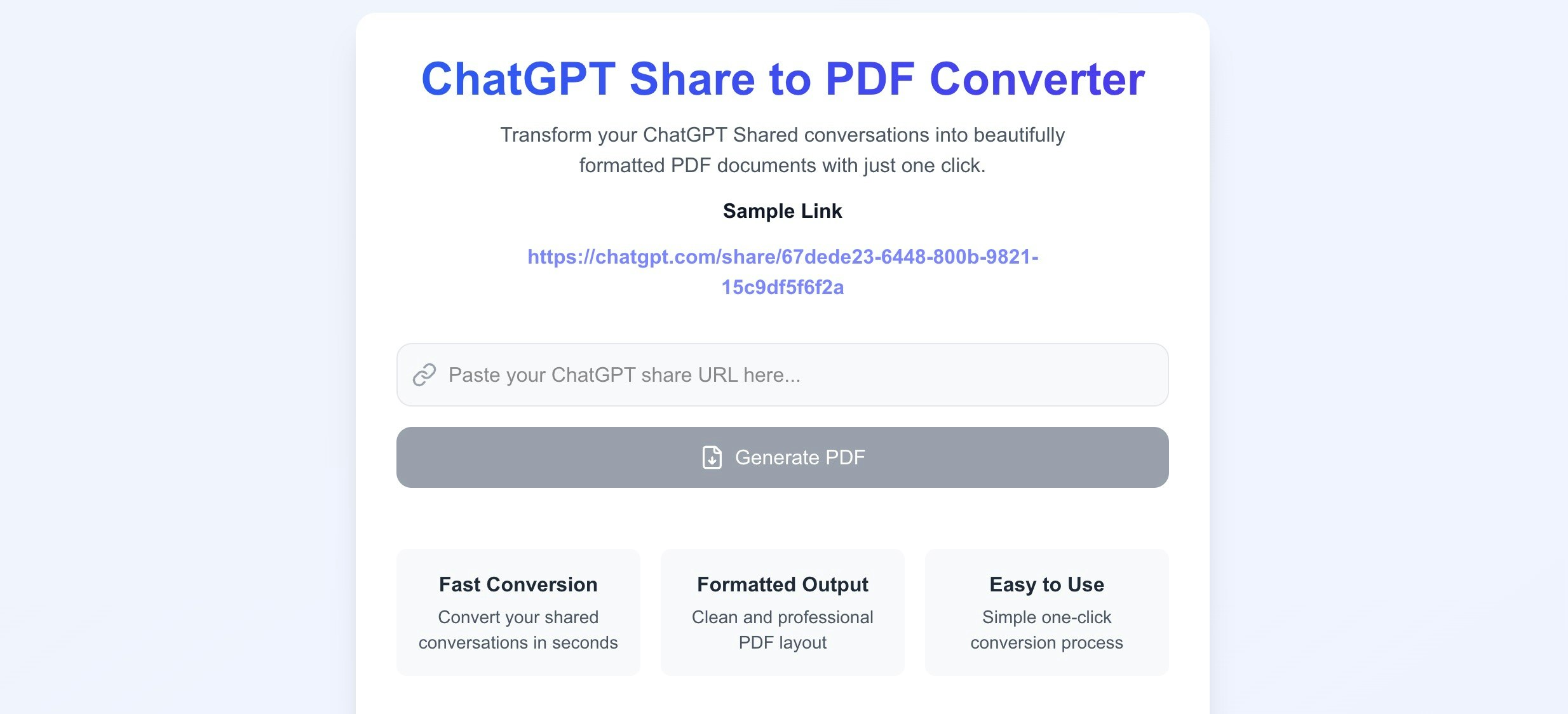 Chatgpt -Freigabe an PDF -Konverter - Exportieren Sie Chats in PDF Medien 2