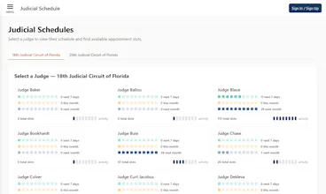 Judicial Schedule gallery image
