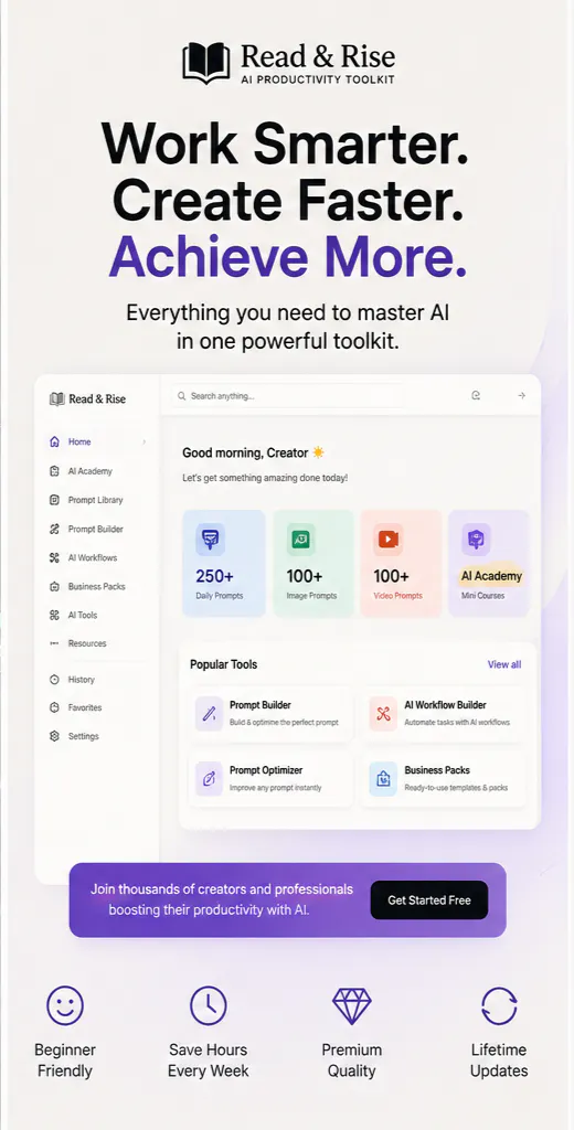 Read & Rise Ai Prompt Library gallery image