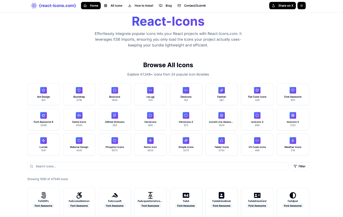 React-icons - Moderne react iconen bibliotheek media 2