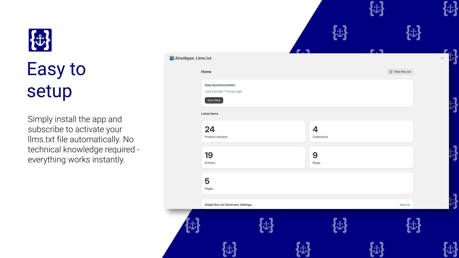 Ahoi Apps llms.txtジェネレーター - Shopify Store AI-Searchを準備してくださいメディア5