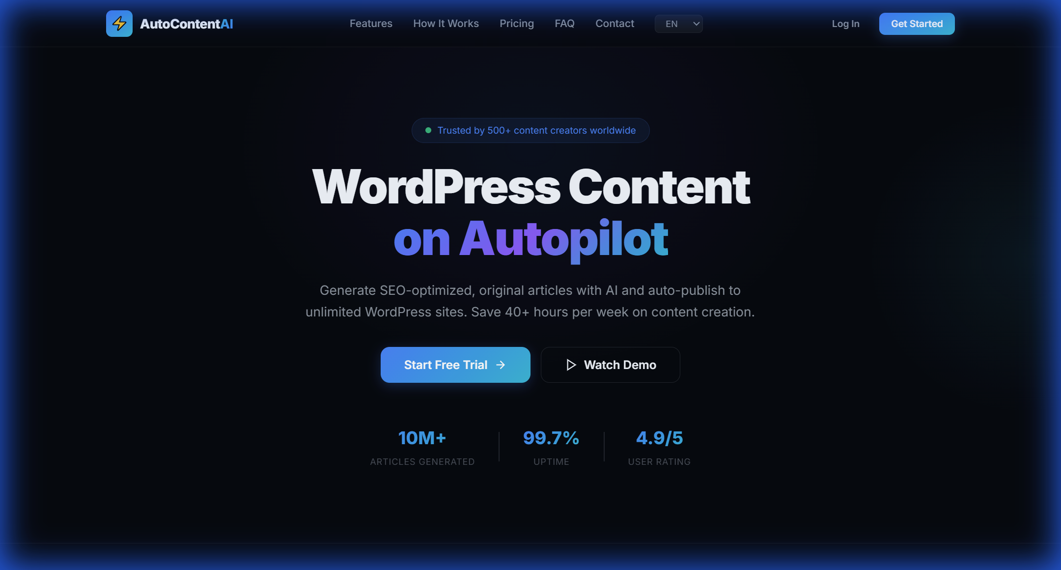 AutoContentAI - Product Hunt launch logo and brand identity