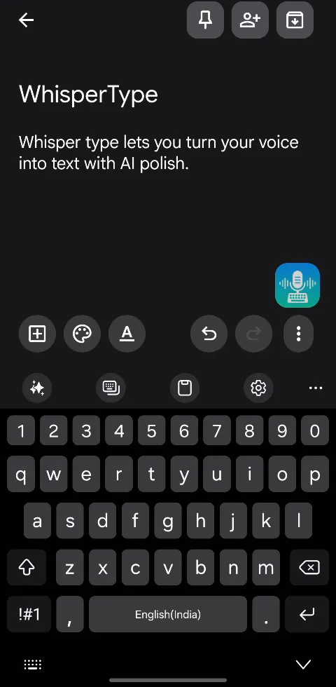 WhisperType screenshot