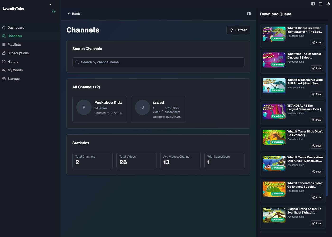 LearnifyTube - Main product screenshot demonstrating key features and user interface