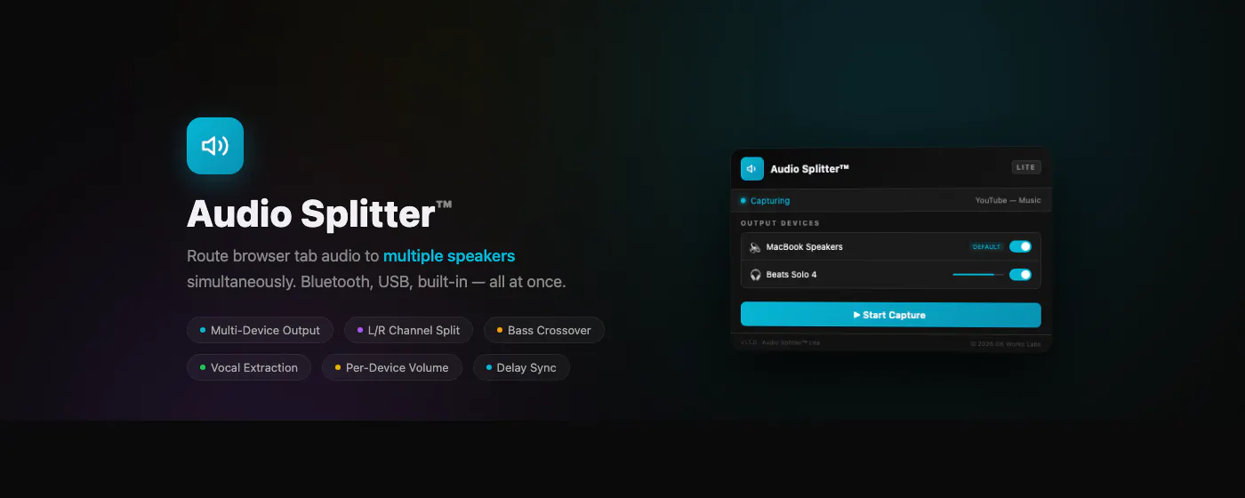 Audio Splitter 제품 배너