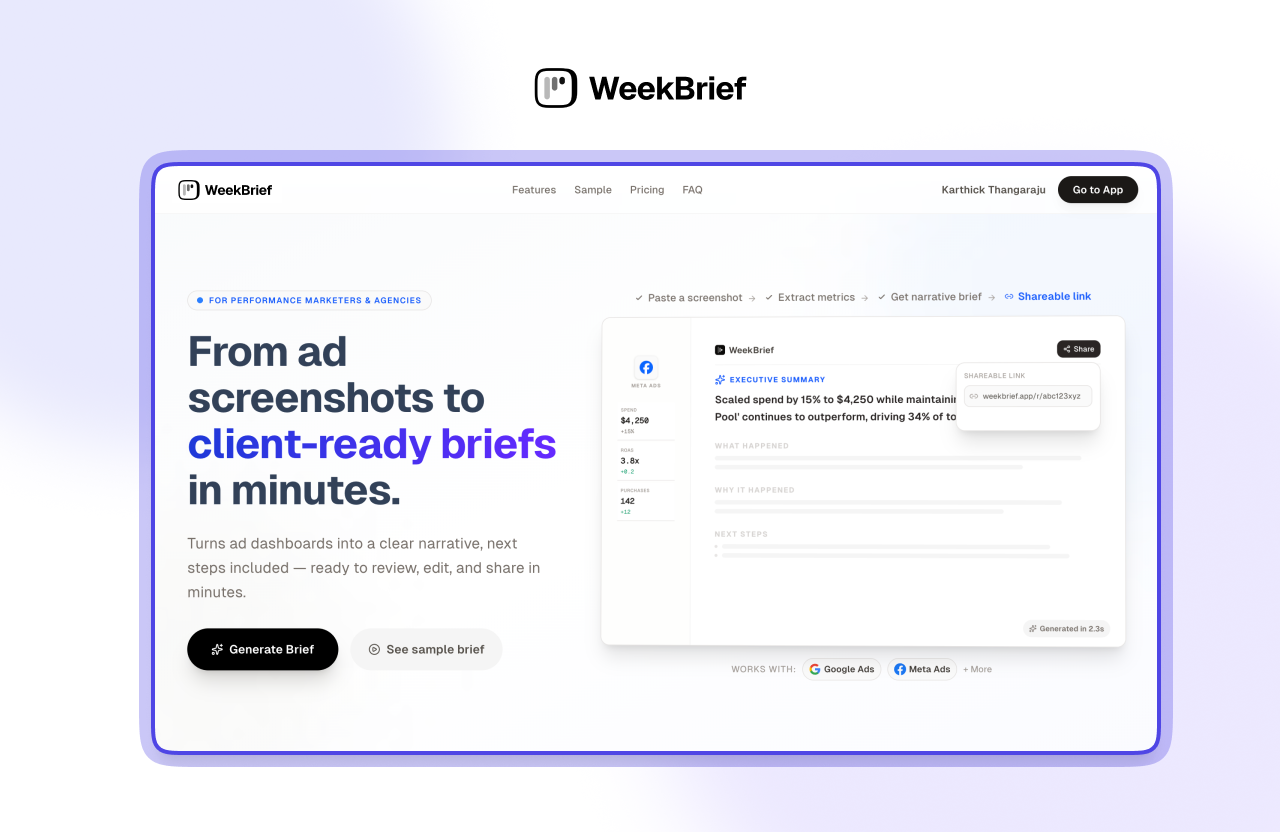 WeekBrief gallery image