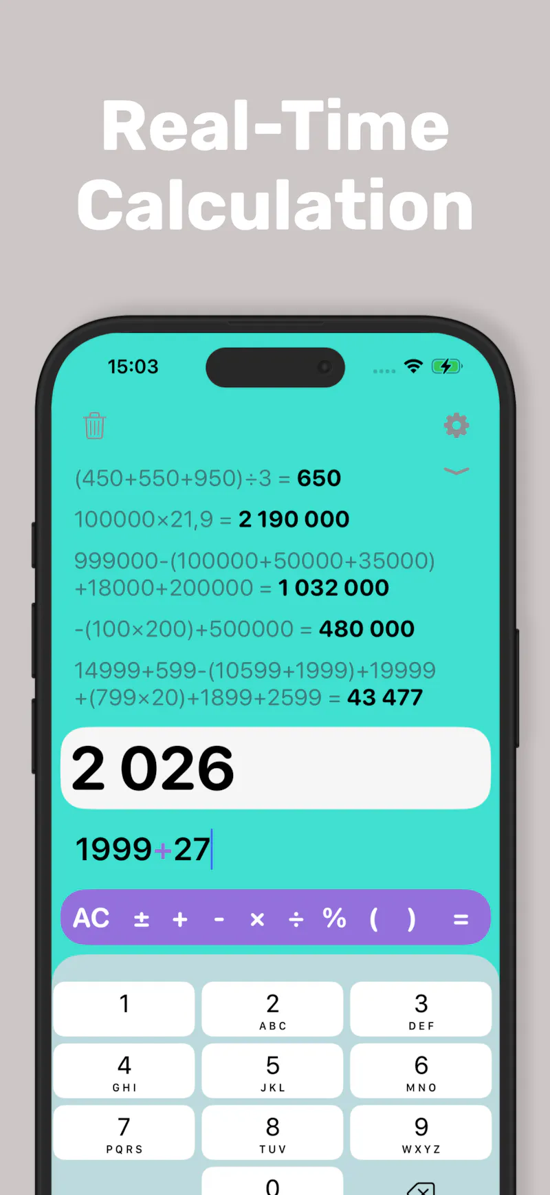 Clear Calc - Native Calculator screenshot 1