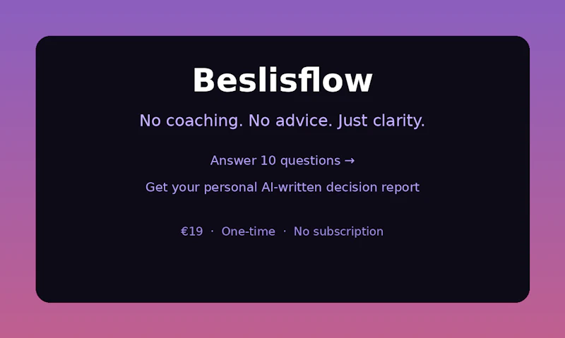 Beslisflow screenshot 1