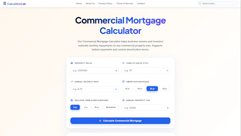 Commercial Mortgage Calculator screenshot 2