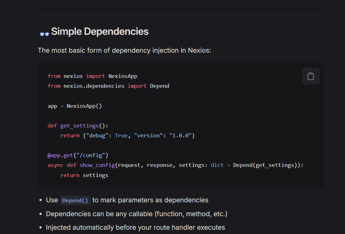 Nexios - Marco web rápido de Python creado para la velocidad y la simplicidad media 3