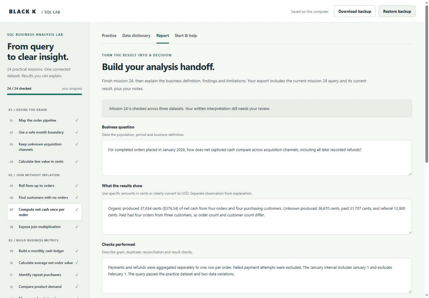 SQL Business Analysis Lab gallery image