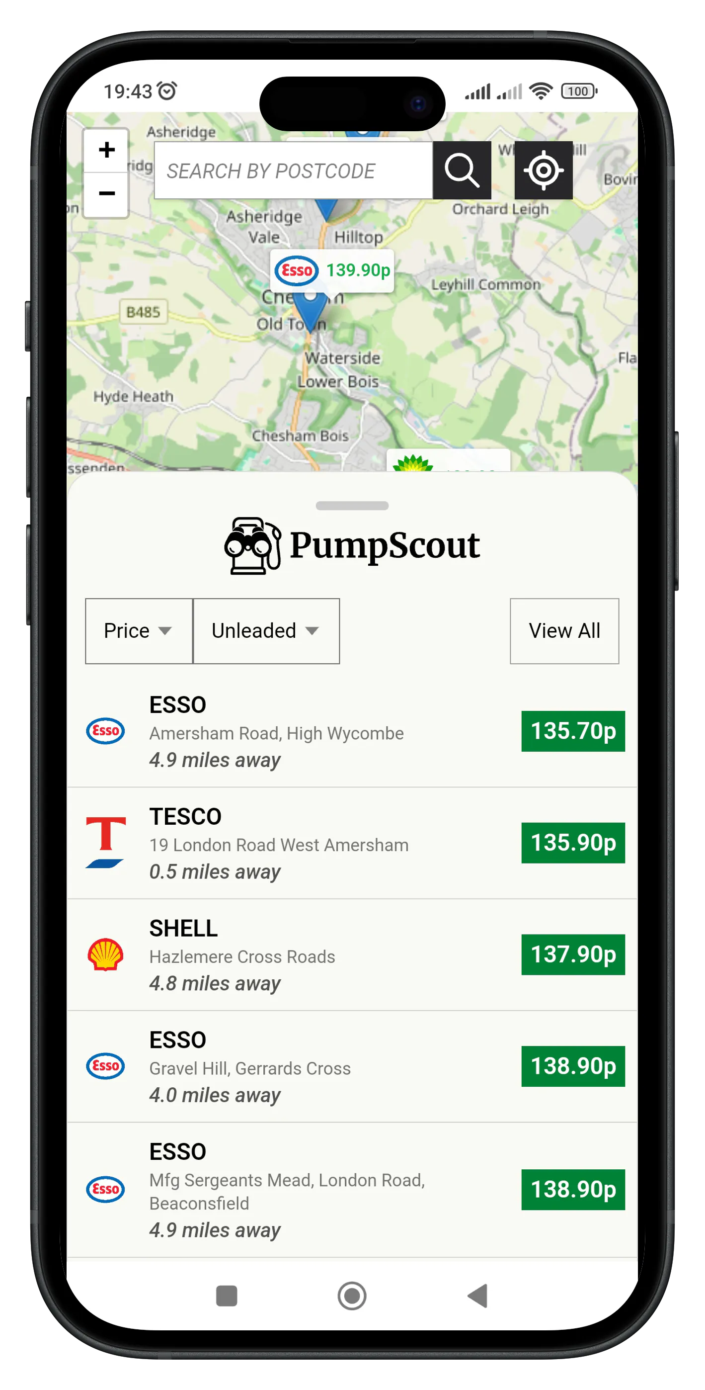 PumpScout — Compare UK Fuel Prices 项目横幅