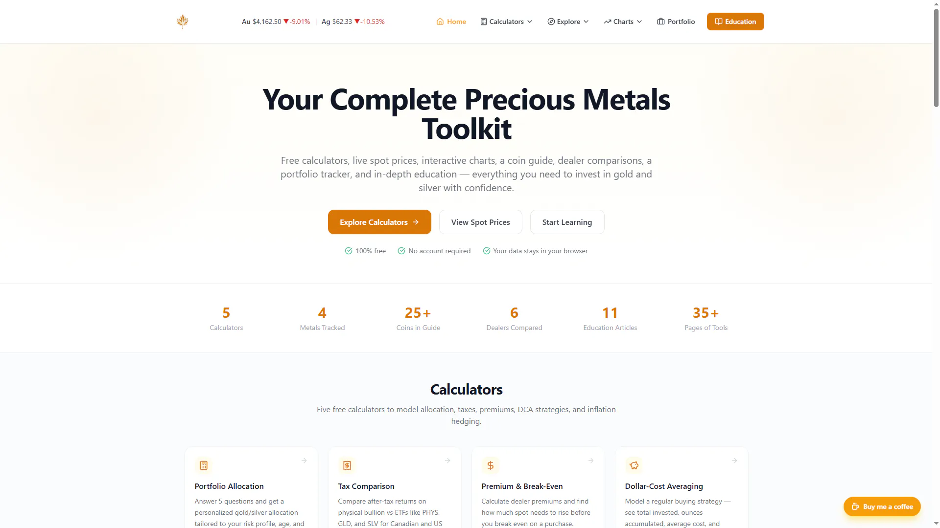 Goldsilverportfolio.com 项目横幅
