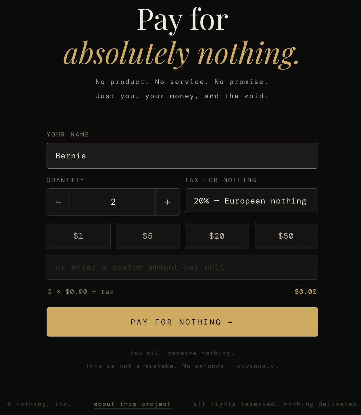 The Most Honest Store on the Internet