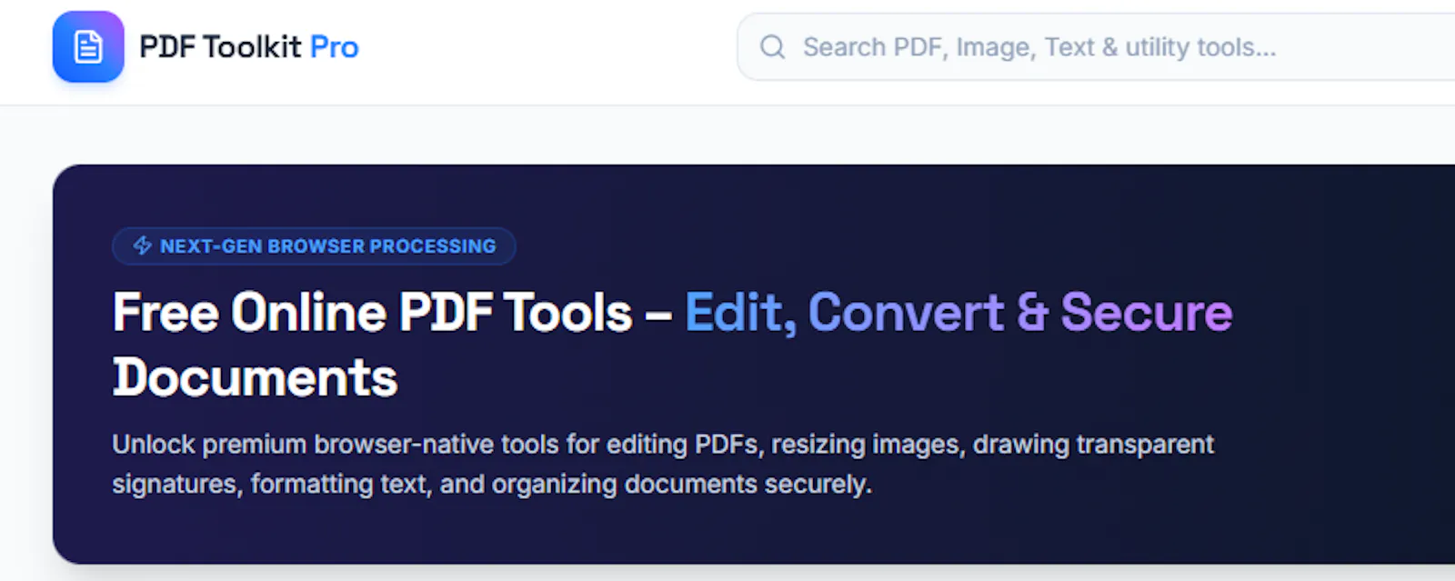 PDF Toolkit Pro screenshot 1