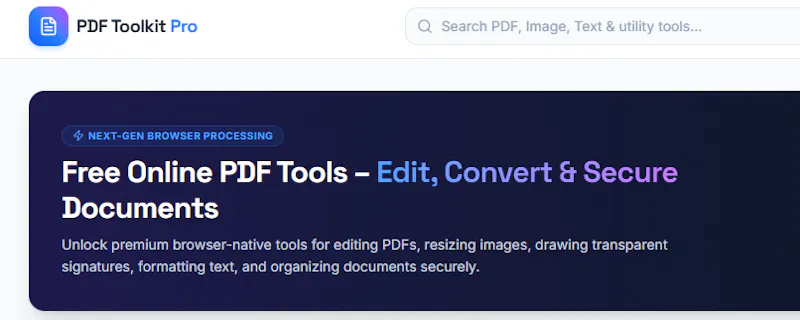 PDF Toolkit Pro screenshot 1