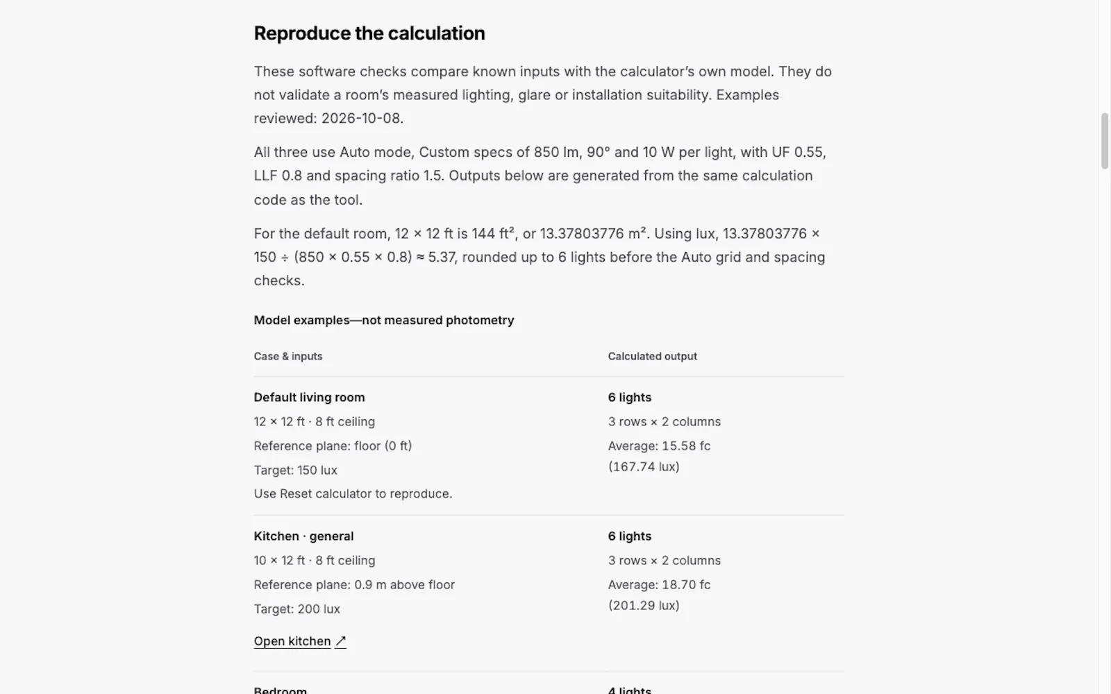 Recessed Light Calculator screenshot 2